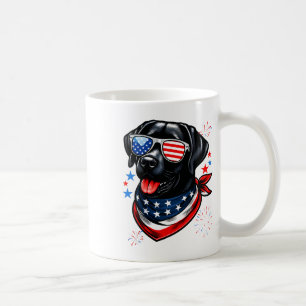 Mug Black Patriotique American Labrador Retriever 4e d