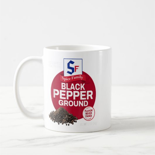 Mug Black Pepper Ground Sce Group Family Matching Hall (Gauche)