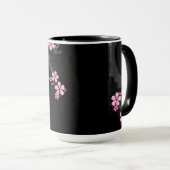 Mug Black Pink Sakura design japonais :: (Devant droit)