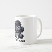 Mug Black Poodle aime le café noir (Devant droit)