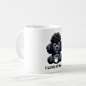 Mug Black Poodle aime le café noir (Devant gauche)