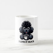 Mug Black Poodle aime le café noir (Centre)