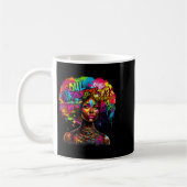 Mug Black Queen Dripng Afro Melanin Black History Mont (Gauche)