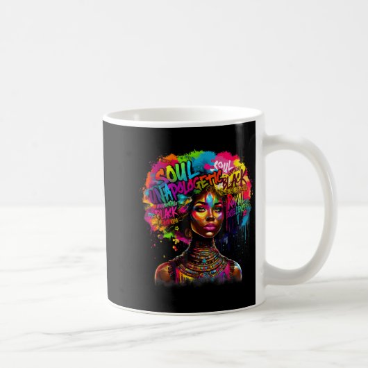 Mug Black Queen Dripng Afro Melanin Black History Mont (Droite)