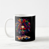 Mug Black Queen Dripng Afro Melanin Black History Mont (Gauche)