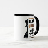 Mug Black Queen La Pièce La Plus Puissante Dans Le Jeu (Devant droit)