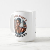 Mug Black Queen Melanin Sista Booked Busy & Unbothered (Devant gauche)