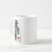 Mug Black Queen Of Hearts Card Deck Jeu Fier Black W (Devant gauche)