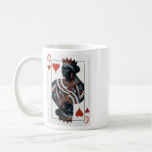 Mug Black Queen Of Hearts Card Deck Jeu Fier Black W (Gauche)