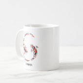 Mug Black & Red Japanese Koi Fish Artistic (Devant gauche)