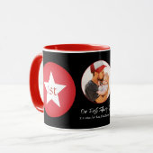 Mug Black Red Modern Simple Cool Papa Première Fête de (Devant gauche)