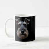 Mug Black Schnauzer Dog Schnauzer Face (Gauche)