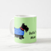 Mug Black Scottie Chien Bleu Nom du manteau Personnali (Devant gauche)