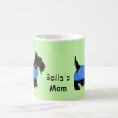 Mug Black Scottie Chien Bleu Nom du manteau Personnali (Centre)