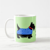 Mug Black Scottie Chien Bleu Nom du manteau Personnali (Gauche)