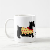 Mug Black Scottie Terrier Chien jaune Nom personnalisé (Gauche)