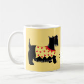 Mug Black Scottie Terrier Chien jaune Nom personnalisé (Gauche)