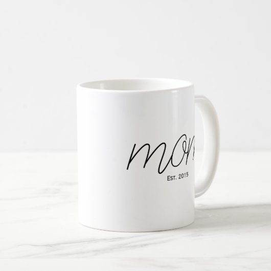 Mug Black Script Established Mom  (Devant droit)