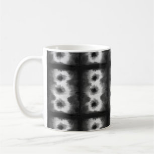 Mug Black Shibori Motif Tie Dye Art