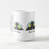 Mug Black Silhouette Chien Rainbow Bridge Animal Memor (Devant gauche)