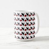 Mug Black Silhouette Kitty, with red wool Ball (Multi) (Devant droit)