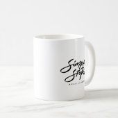 Mug Black Simple Steps Quote Modern Calligraphy (Devant droit)