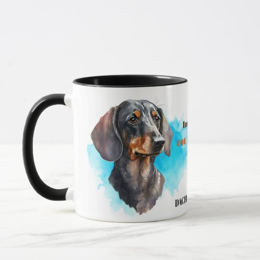 Mug Black Tan Dachshund Chien Loyal Ami (Gauche)
