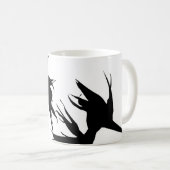 Mug BLACK - Tazon con Flor del paraíso en negro (Devant droit)