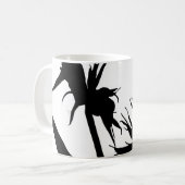 Mug BLACK - Tazon con Flor del paraíso en negro (Devant gauche)