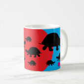 Mug Black Turtles Colored Shapes Coffee Cup (Devant droit)