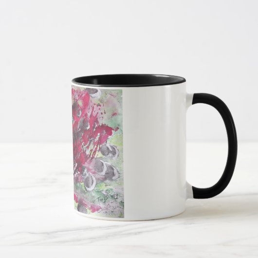 Mug Black vie cellulaire bulles Art Abstrait (Droite)