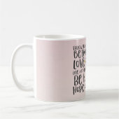 Mug Black Watercolor Inspirational Gold Unicorn (Gauche)