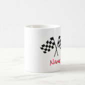 Mug Black White À damiers Flags Voiture Racing Sports  (Centre)
