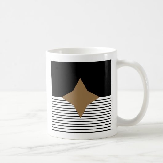 Mug Black White Colorblock & Brown Diamond (Droite)