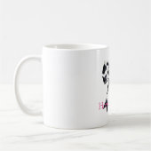 Mug Black White Cow Print Bow (Gauche)