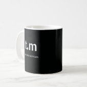 Mug Black & White Elegant Minimal Monogram Coffee (Devant gauche)