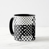 Mug Black White Fashion Polka Dots Style Design (Devant gauche)