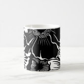 Mug Black White Floral Pattern Bold Botanical Aestheti (Centre)