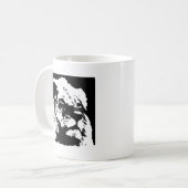 Mug Black & white lion pop art (Devant gauche)