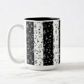 Mug Black & White Musical Stripes (Gauche)