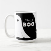Mug Black White Orange Peek a Boot Ghosts Halloween (Gauche)