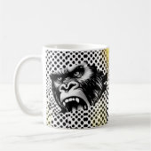 Mug Black White Pop Art Gorilla (Gauche)
