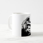 Mug Black White Pop Art Gorilla (Devant gauche)