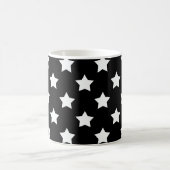 Mug Black White Stars Motif Décor (Centre)