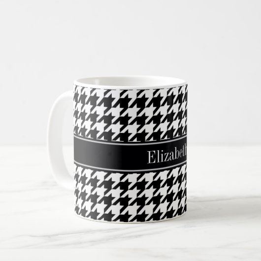 Mug Black Wht Houndstooth (Devant gauche)