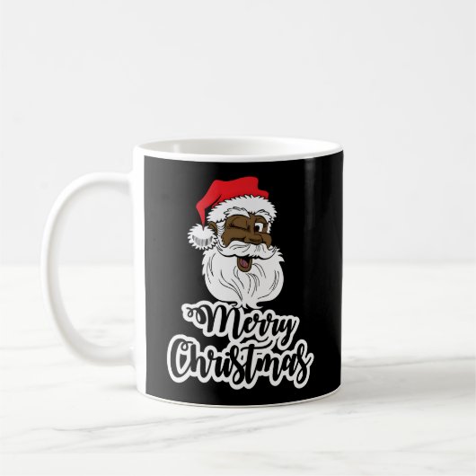 Mug Black Wing Père Noël Joyeux Africain Américain Pèr (Gauche)