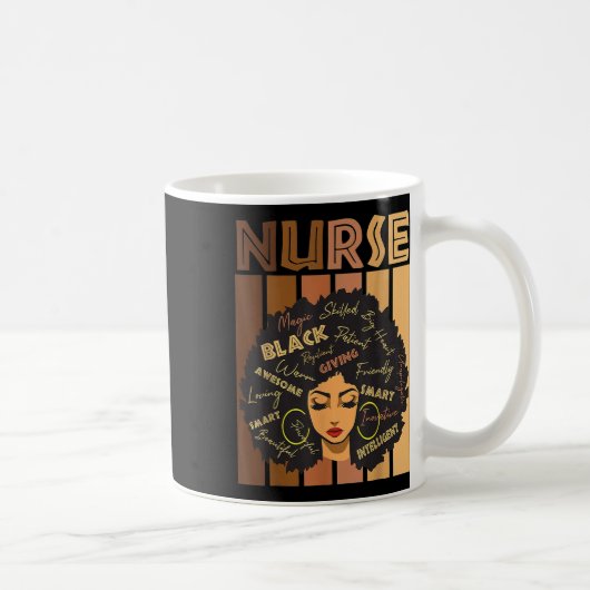 Mug Black Woman Magic Afro Melanin Queen Histoire noir (Droite)