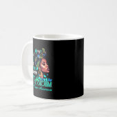 Mug Black Women Motivation Suprt Cervical Cancer Aware (Devant gauche)