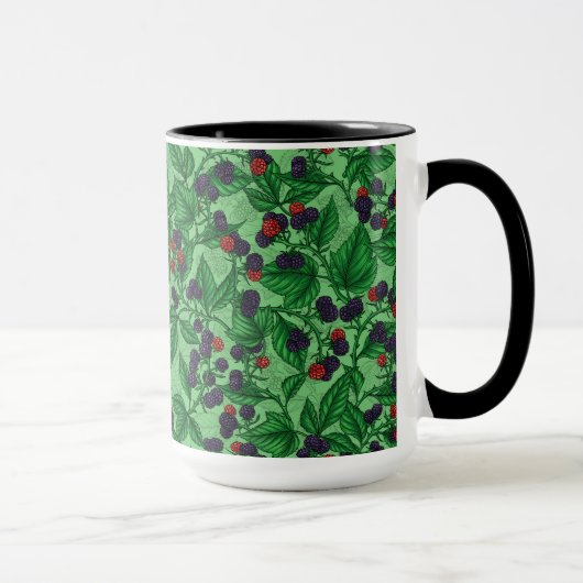Mug Blackberries on green (Droite)