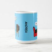 Mug Blackbird Dormir devant la télévision | Ajouter un (Centre)